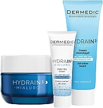 Набор - Dermedic Hydrain 3 X-Mass (f/cr/50ml + f/gel/25ml + eye/cr/7ml) — фото N2