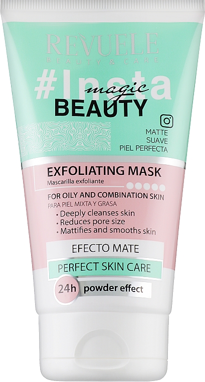 Отшелушивающая маска для жирной и комбинированной кожи лица - Revuele Insta Beauty Exfoliating Mask