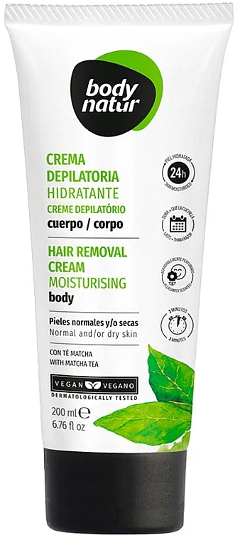 Крем для депиляции с чаем матча - Body Natur Hair Removal Cream — фото N1