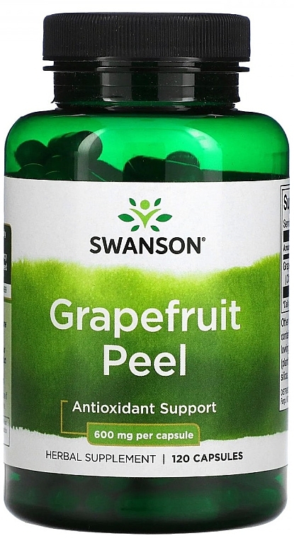 Пищевая добавка "Цедра грейпфрута", 600 мг - Swanson Grapefruit Pee — фото N1