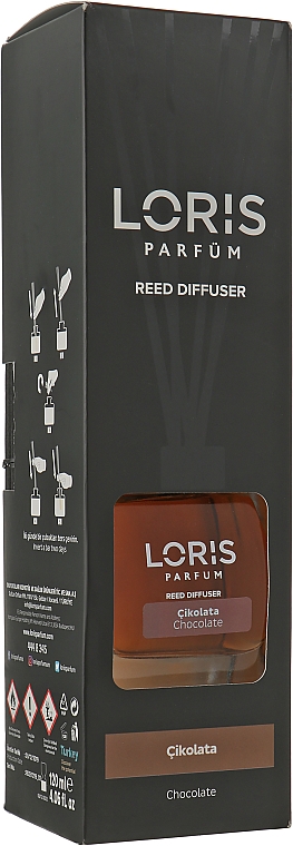 Аромадиффузор "Шоколад" - Loris Parfum Reed Diffuser Chocolate — фото N1