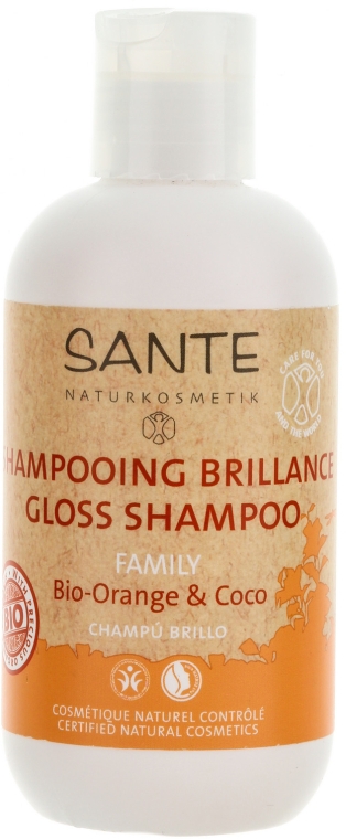 Шампунь для блеска и объема волос «Апельсин и кокос» - Sante Family Orange & Coconut Gloss Shampoo