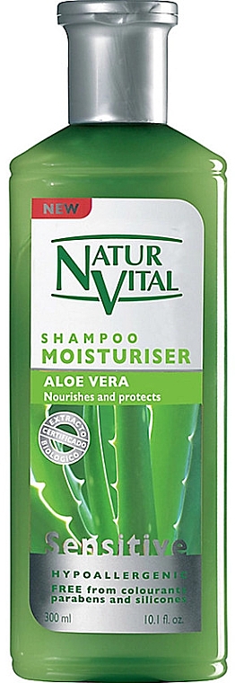 Шампунь зволожувальний з алое вера - Natur Vital ensitive Aloe Vera Moisturizing Shampoo — фото N1