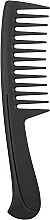 Гребінець для волосся титановий з ручкою, темно-коричневий - Janeke 802 Titanium Range Comb — фото N1