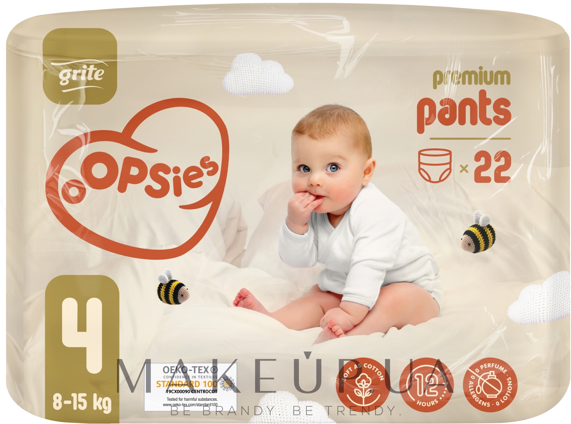 Подгузники-трусики "Oopsies", размер 4, 8-15 кг, 22 шт. - Grite Oopsies Premium Pants  — фото 22шт