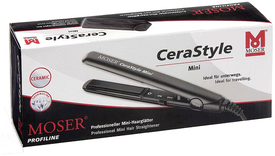 Выпрямитель волос керамический, 15 см - Moser CeraStyle Mini — фото N2