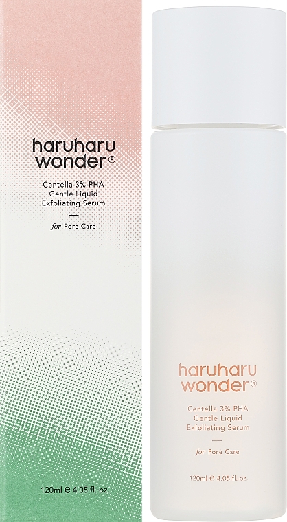 Рідка відлущувальна сироватка з центелою - Haruharu Wonder Centella 3% PHA Gentle Liquid Exfoliating Serum — фото N2