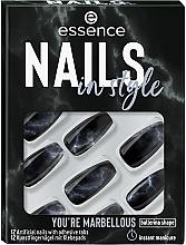 Парфумерія, косметика Накладні нігті на клейкій основі - Essence Nails In Style Youre Marbellous