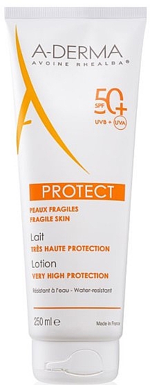 Сонцезахисний лосьйон SPF 50+ - A-Derma Protect Lotion Very High Protection SPF50+ — фото N1