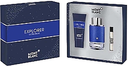 Духи, Парфюмерия, косметика УЦЕНКА Montblanc Explorer Ultra Blue - Набор (edp/100ml + sh/gel/100ml + edp/7.5ml) *