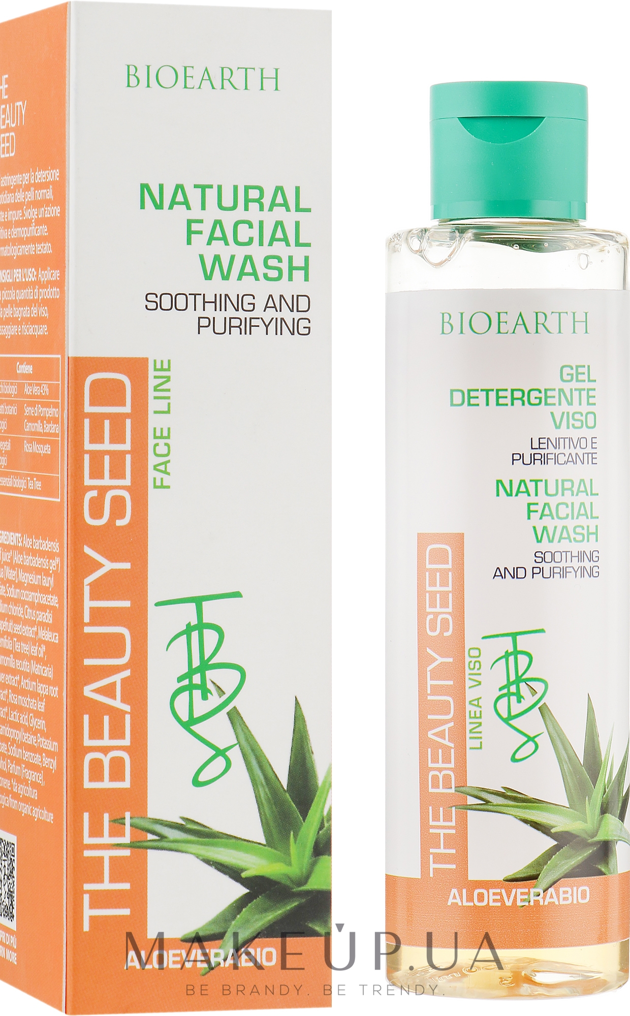 Очищающий гель для лица с алоэ - Bioearth The Beauty Seed Natural Facial Wash — фото 150ml