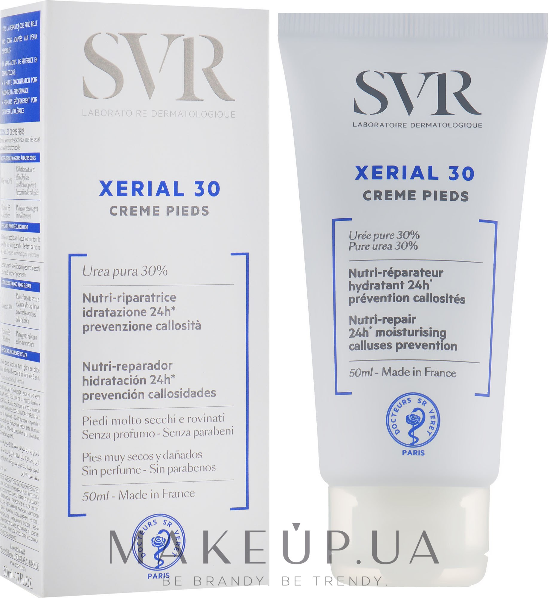 Кераторегулюючий крем для дуже сухої та пошкодженої шкіри стоп - SVR Xerial 30 Pieds — фото 50ml