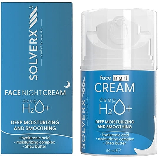 Ночной крем для лица - Solverx DeepH2O+ Face Night Crem — фото N2