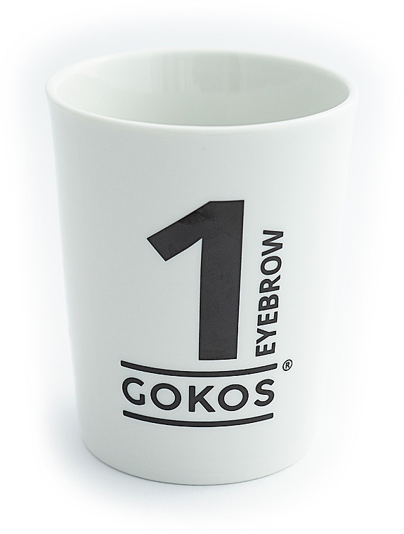 Склянка-підставка для пензлів і олівців "1 Eyebrow" - Gokos Cup Numbers — фото N1