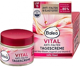 Парфумерія, косметика УЦІНКА Денний крем проти зморщок - Balea Vital Anti-Wrinkle Day Cream With Argan Oil, Elastonyl & Vitamin E *