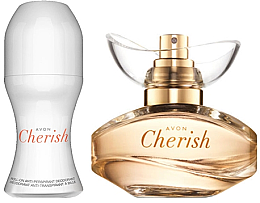 Духи, Парфюмерия, косметика Avon Cherish - Набор (edp/50ml + deo/roll/50ml + bag)