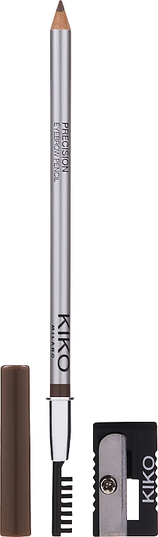 Олівець для брів зі щіточкою для розчісування - Kiko Milano Precision Eyebrow Pencil — фото N1