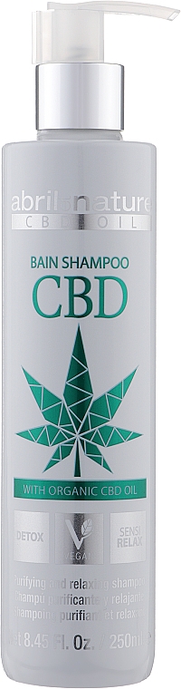 Шампунь для волос с конопляным маслом - Abril et Nature CBD Cannabis Oil Elixir