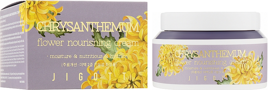 Крем "Живильний" з екстрактом хризантеми - Jigott Flower Chrysanthemum Nourishing Cream — фото N2