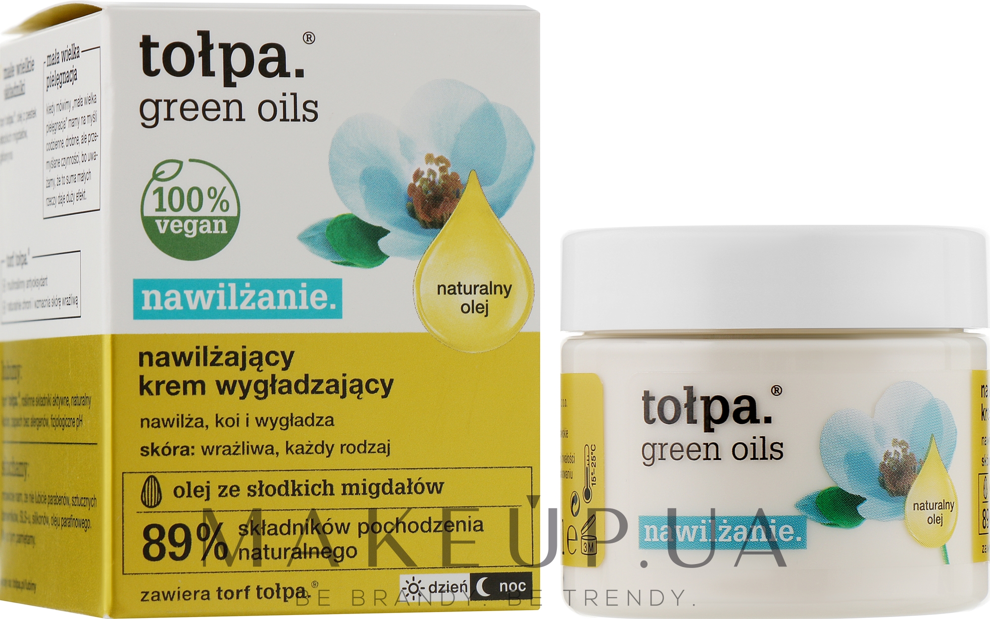 Зволожувальний розгладжувальний крем для обличчя - Tolpa Green Oils Moisturizing Smoothing Cream — фото 50ml