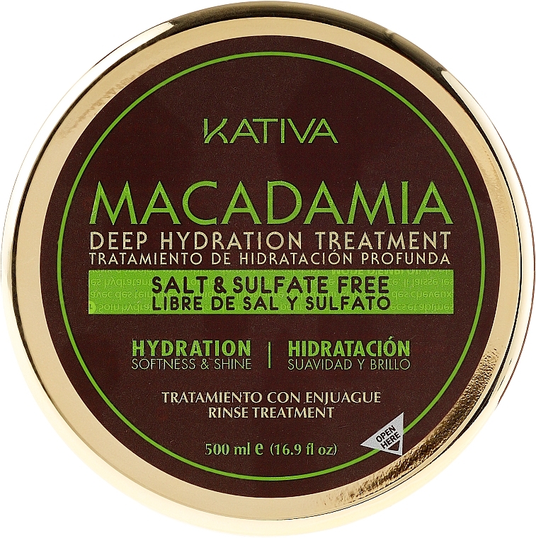 Інтенсивно зволожувальна маска для нормального та пошкодженого волосся - Kativa Macadamia Deep Hydrating Treatment — фото N5