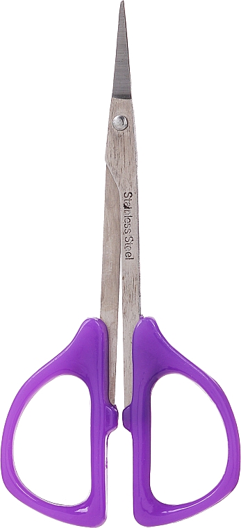 Ножиці манікюрні для кутикули, з пластиковими ручками, 1011, фіолетові - Donegal — фото N1