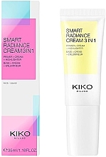 Духи, Парфюмерия, косметика Увлажняющий крем, база и хайлайтер 3 в 1 - Kiko Milano Smart Radiance Cream 3 In 1