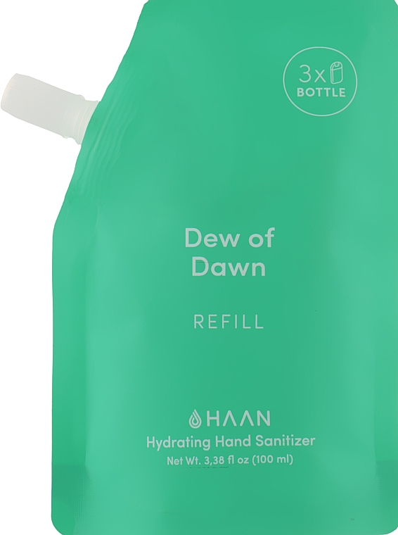 Очищувальний і зволожувальний спрей для рук "Ранкова роса" - HAAN Hand Sanitizer Dew of Dawn (змінний блок) — фото N1