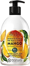 Жидкое мыло "Манго" - Barwa Natural Mango For Hand And Body Care Liquid Soap — фото N1