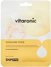 Парфумерія, косметика Маска тканинна для сяйва шкіри обличчя - SNP Prep Vitaronic Ampoule Mask