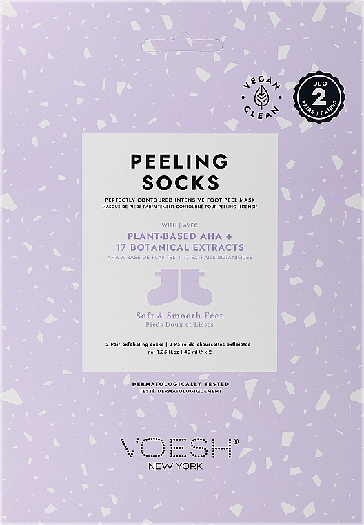 Носки для ног с эффектом пилинга - Voesh Peeling Socks Duo — фото N1