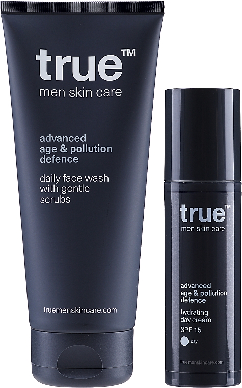 Набір   - True Men Skin Care Advanced Age & Pollution Defence (f/cr/50ml + f/gel/200ml) — фото N3