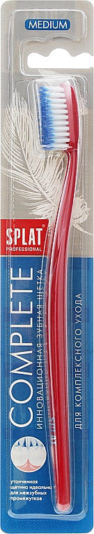 Зубная щетка Professional Complete Medium, средняя красная - SPLAT 