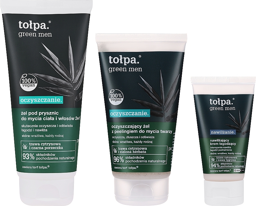 Набор - Tolpa Green Men 2024 Set (f/cl/gel/150ml + cr/50ml + sh/gel/200/ml) — фото N2