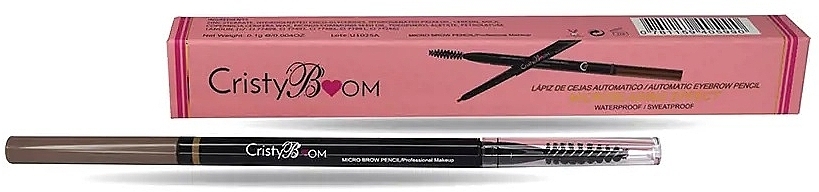 Водостойкий карандаш для бровей - Cristyboom Cosmetics Microblanding Effect Waterproof Eyebrow Pencil — фото N1