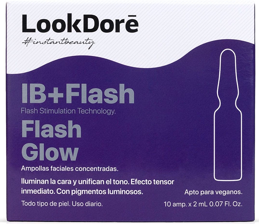 Концентрированная сыворотка в ампулах для лица - LookDore IB+Flash Glow Ampoules — фото N1