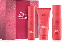 Набор по уходу за волосами - Wella Professionals Invigo Color Brillance (sh/250ml + cond/200ml + spray/150ml) — фото N1