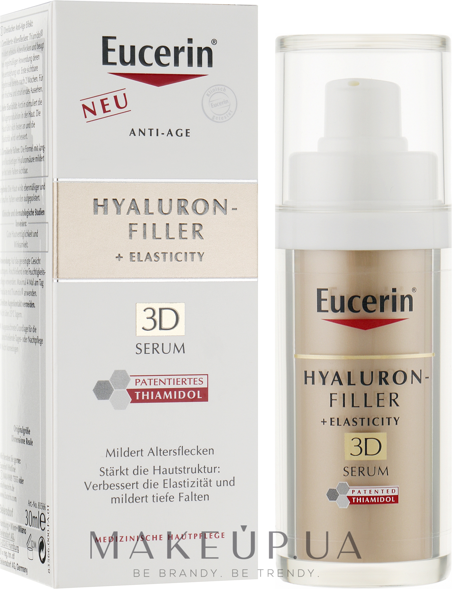 Антивікова сироватка для зрілої шкіри - Eucerin Hyaluron-Filler + Elasticity Anti-Age 3D Serum — фото 30ml