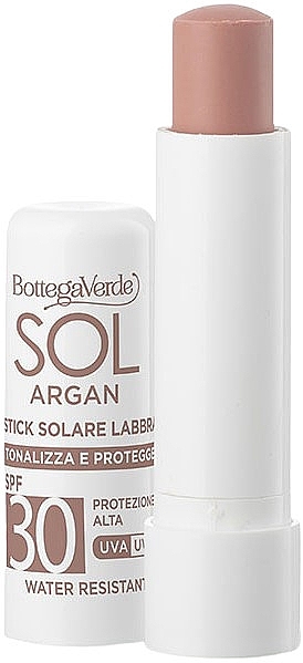 Сонцезахисний бальзам для губ - Bottega Verde Sol Argan Stick Solare SPF30 Water Resistant — фото N1