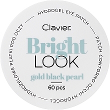 Гидрогелевые патчи для глаз с золотом и черным жемчугом - Clavier Bright Look Gold Black Pearl Hydrogel Eye Patch — фото N1