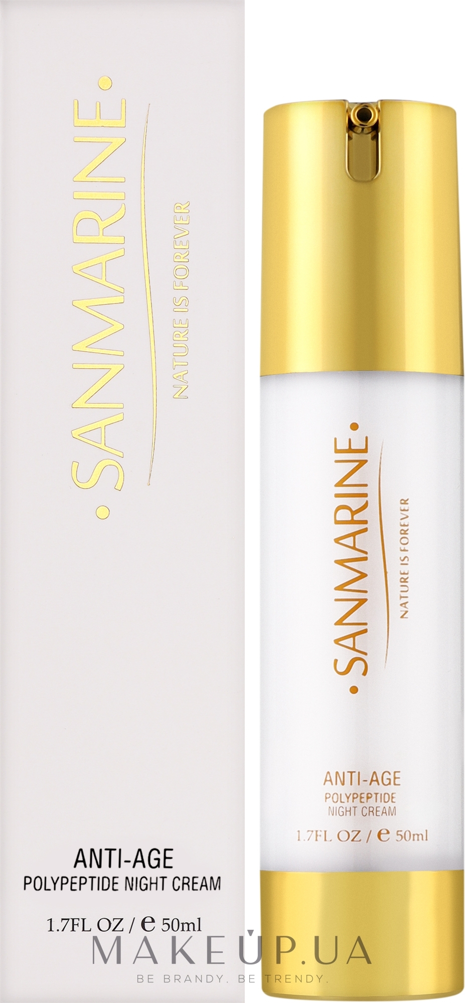 Поліпептидний нічний крем для обличчя - Sanmarine Anti-Age Polypeptide Night Cream — фото 50ml