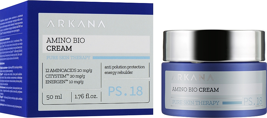 Дневной активный крем с аминокислотами - Arkana Amino Bio Cream Pure Skin Therapy — фото N2