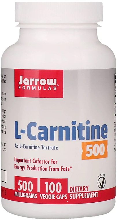 Пищевые добавки "L-карнитин 500" - Jarrow Formulas L-Carnitine 500mg — фото N3