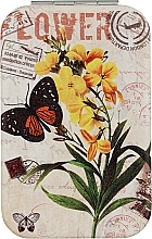 Парфумерія, косметика Дзеркало прямокутне H-88, бежеве, метелик і жовті квіти - Cosmo Shop