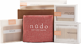 Набор - Nudo Nature Made Bamboo Essentials (cotton buds/200pcs + h/brush/1pc + n/brush/1pc + toothbrush/1pc + bag/1pc) — фото N1