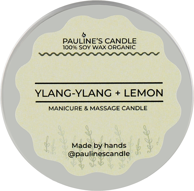 Массажная свеча "Иланг-иланг и лимон" - Pauline's Candle Ylang-Ylang & Lemon Manicure & Massage Candle — фото N1