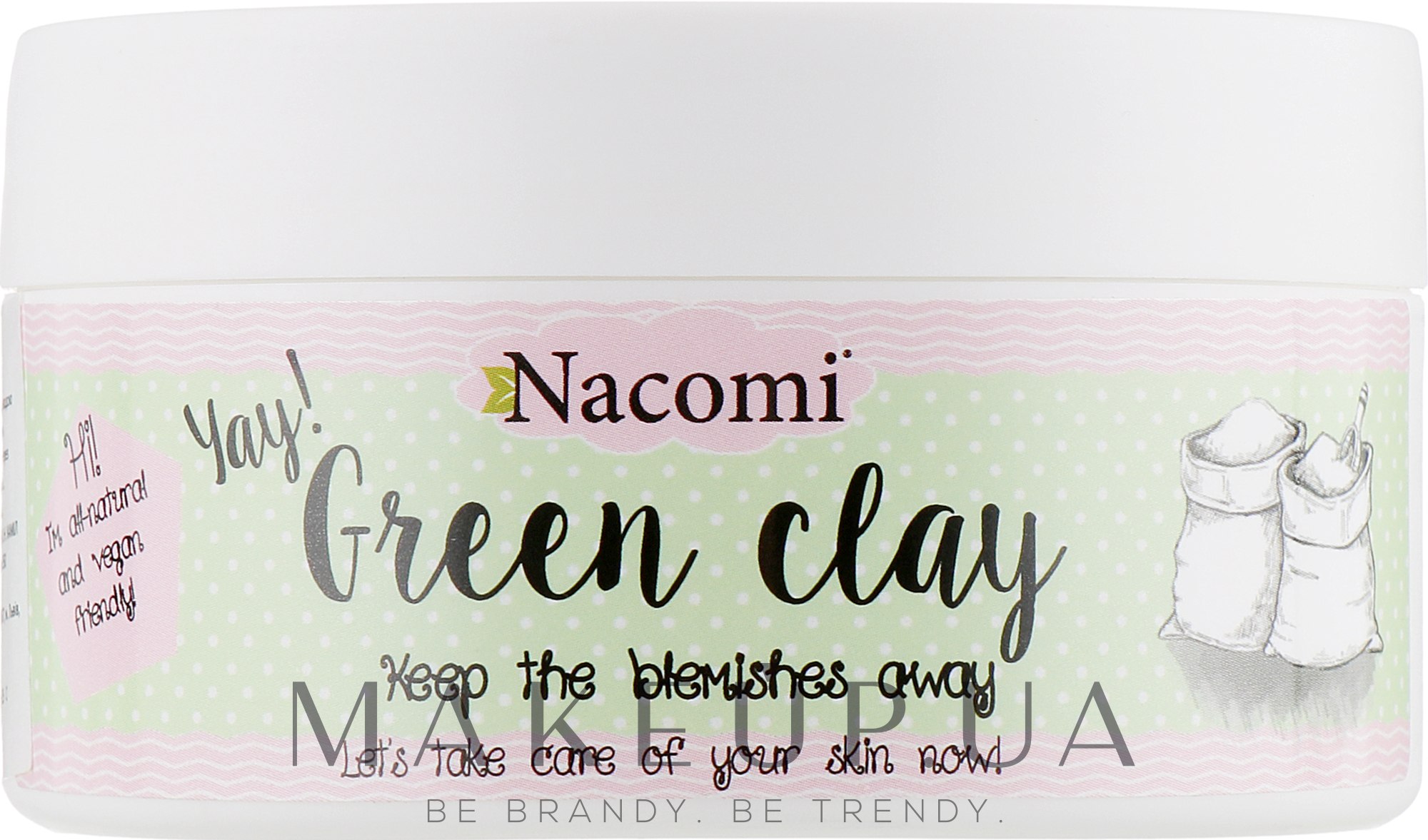 Глиняная маска для лица "Зеленая глина" - Nacomi Green Clay — фото 65g