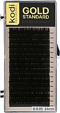 Духи, Парфюмерия, косметика Накладные ресницы Gold Standart D 0.05 (16 рядов: 14 мм) - Kodi Professional