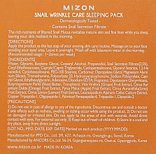 Улиточна нічна маска від зморшок - Mizon Snail Wrinkle Care Sleeping Pack — фото N3