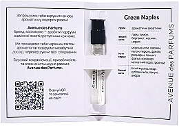 Духи, Парфюмерия, косметика Avenue Des Parfums Green Naples - Парфюмированная вода (пробник)